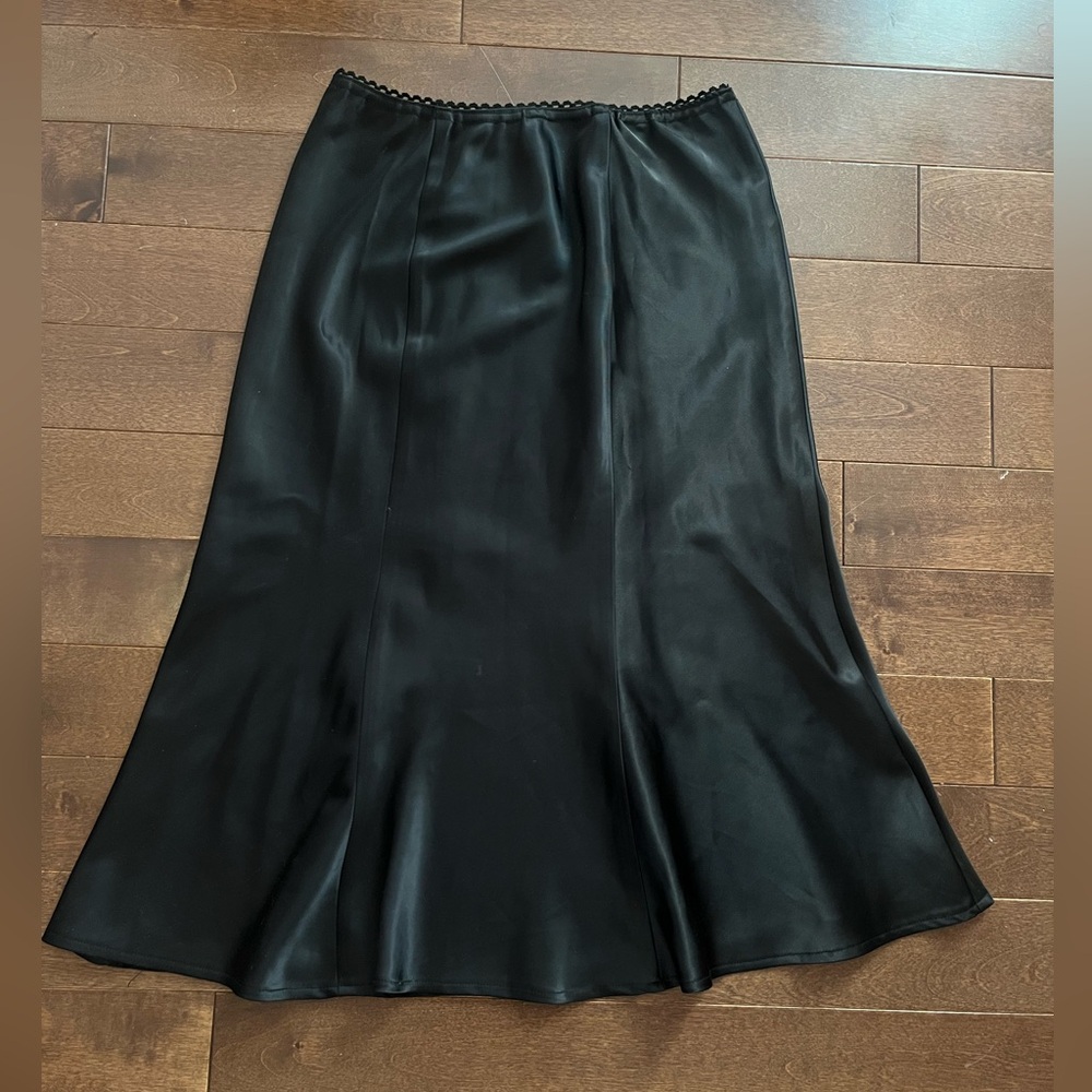 Vintage Historia satin midi skirt